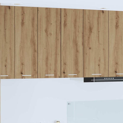 vidaXL Hanging Cabinet 2 pcs Artisan Oak and White 30 x 31 x 80 cm