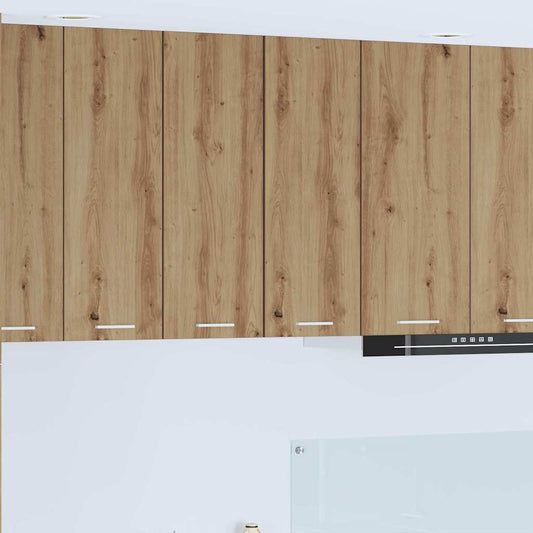 vidaXL Hanging Cabinet 2 pcs Artisan Oak and White 30 x 31 x 80 cm