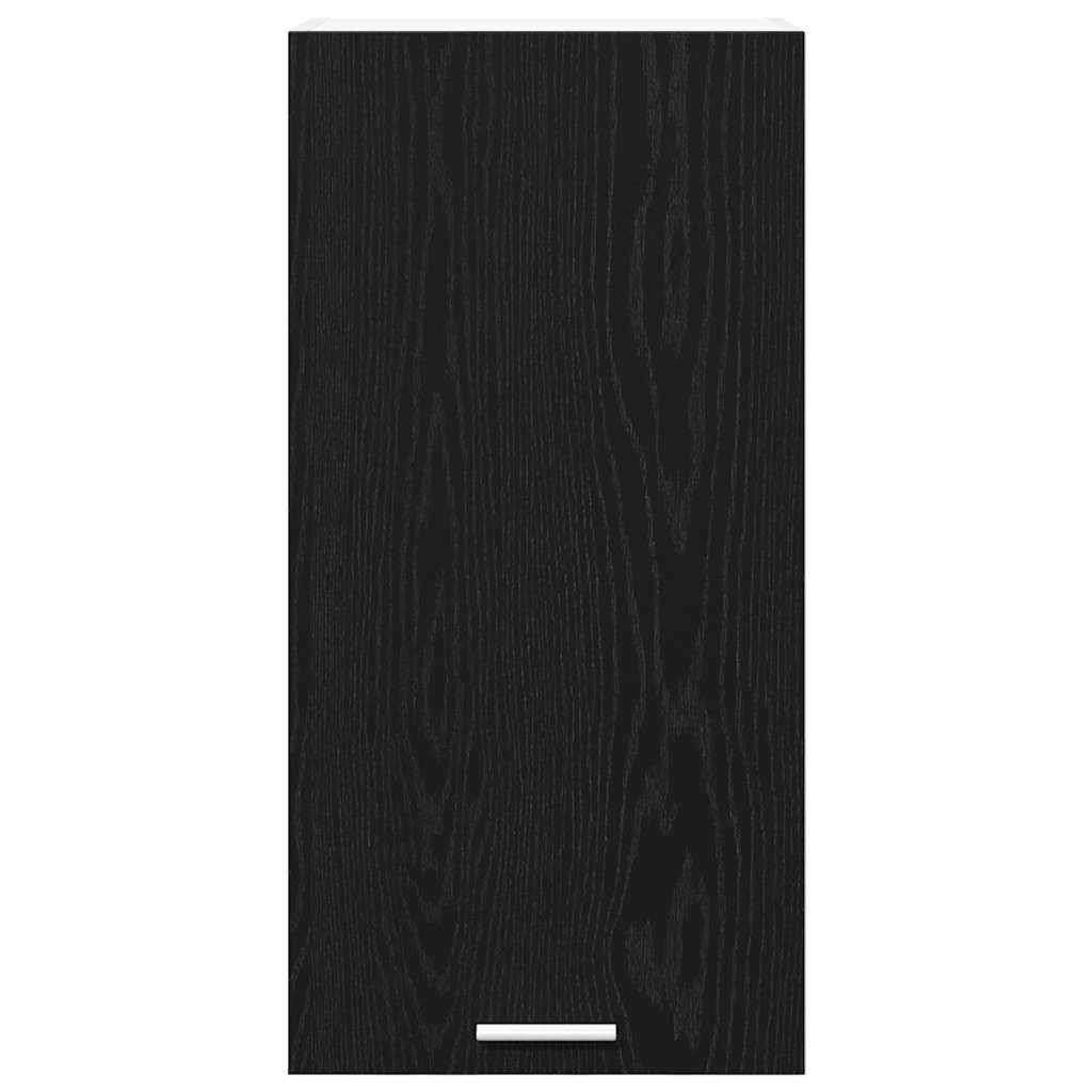 vidaXL Hanging Cabinet Riga Black Oak and White 40 x 31 x 80 cm