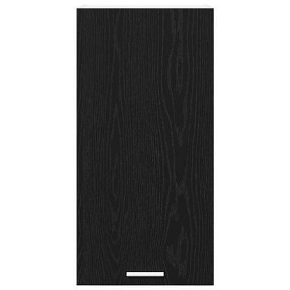 vidaXL Hanging Cabinet Riga Black Oak and White 40 x 31 x 80 cm