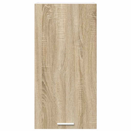 vidaXL Hanging Cabinet with Door Sonoma Oak and White 40 x 31 x 80 cm