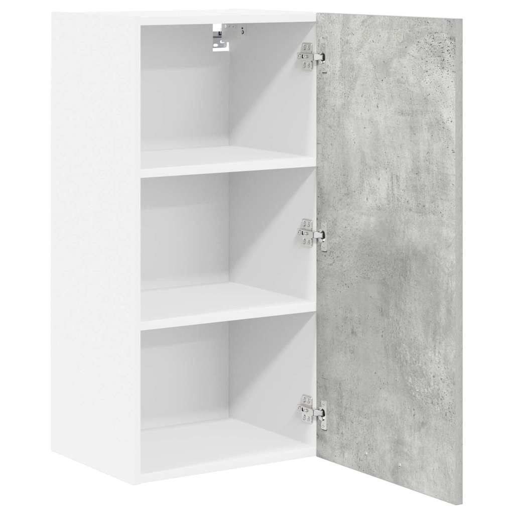 vidaXL Hanging Cabinet Concrete Grey and White 40 x 31 x 80 cm