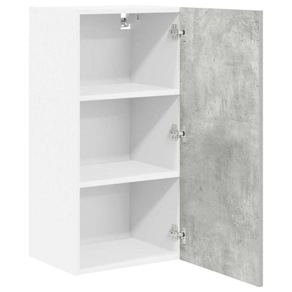 vidaXL Hanging Cabinet Concrete Grey and White 40 x 31 x 80 cm