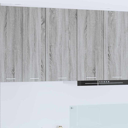vidaXL Hanging Cabinet with Door Grey Sonoma and White 40 x 31 x 80 cm