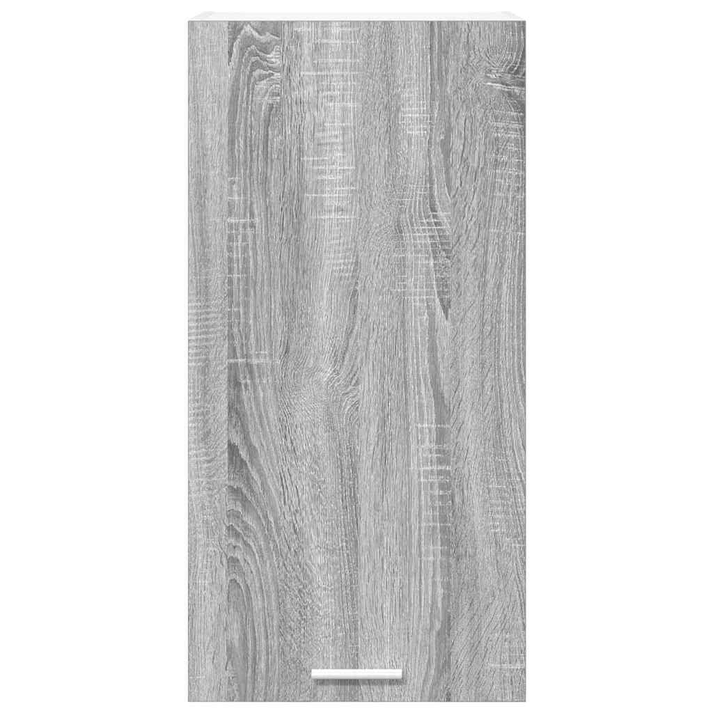vidaXL Hanging Cabinet with Door Grey Sonoma and White 40 x 31 x 80 cm
