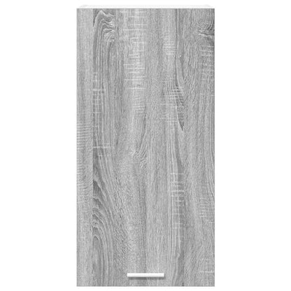 vidaXL Hanging Cabinet with Door Grey Sonoma and White 40 x 31 x 80 cm