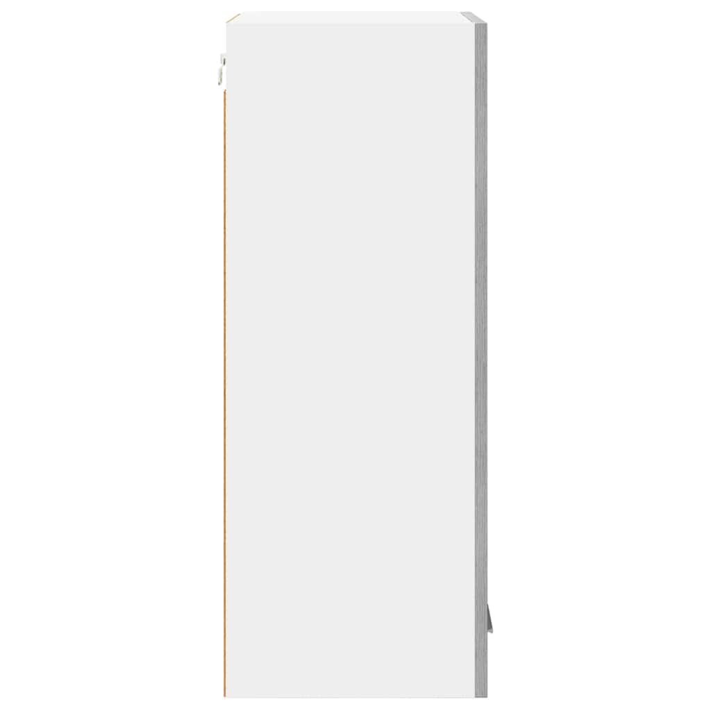 vidaXL Hanging Cabinet with Door Grey Sonoma and White 40 x 31 x 80 cm