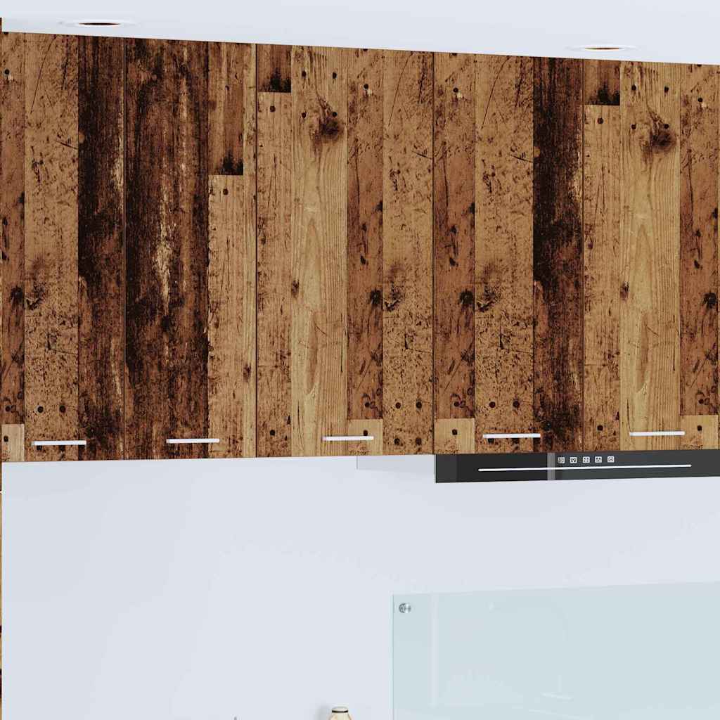 vidaXL Hanging Cabinet with Storage Old Wood and White 40 x 31 x 80 cm