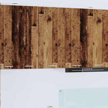 vidaXL Hanging Cabinet with Storage Old Wood and White 40 x 31 x 80 cm