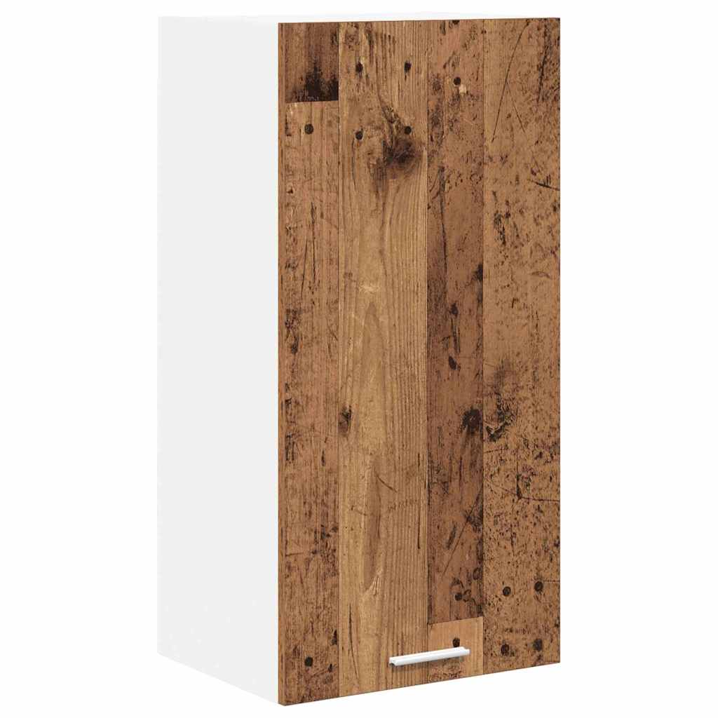 vidaXL Hanging Cabinet with Storage Old Wood and White 40 x 31 x 80 cm
