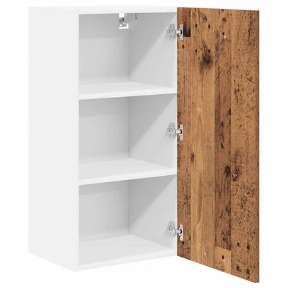 vidaXL Hanging Cabinet with Storage Old Wood and White 40 x 31 x 80 cm