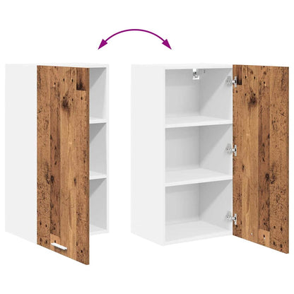 vidaXL Hanging Cabinet with Storage Old Wood and White 40 x 31 x 80 cm