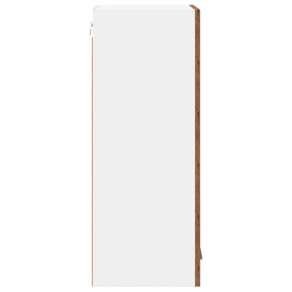 vidaXL Hanging Cabinet with Storage Old Wood and White 40 x 31 x 80 cm