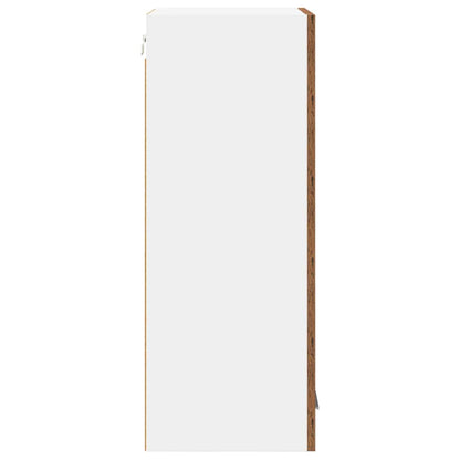 vidaXL Hanging Cabinet with Storage Old Wood and White 40 x 31 x 80 cm