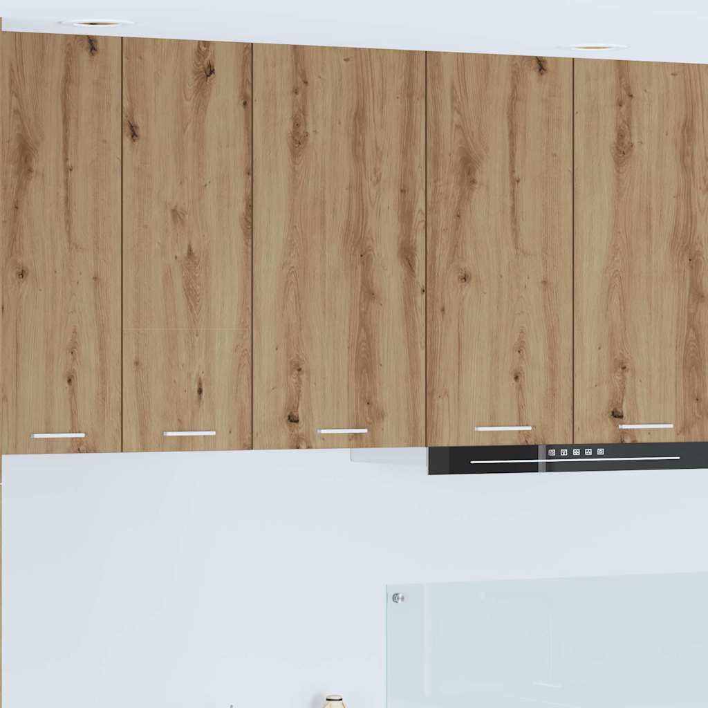 vidaXL Hanging Cabinet with Door Artisan Oak and White 40 x 31 x 80 cm