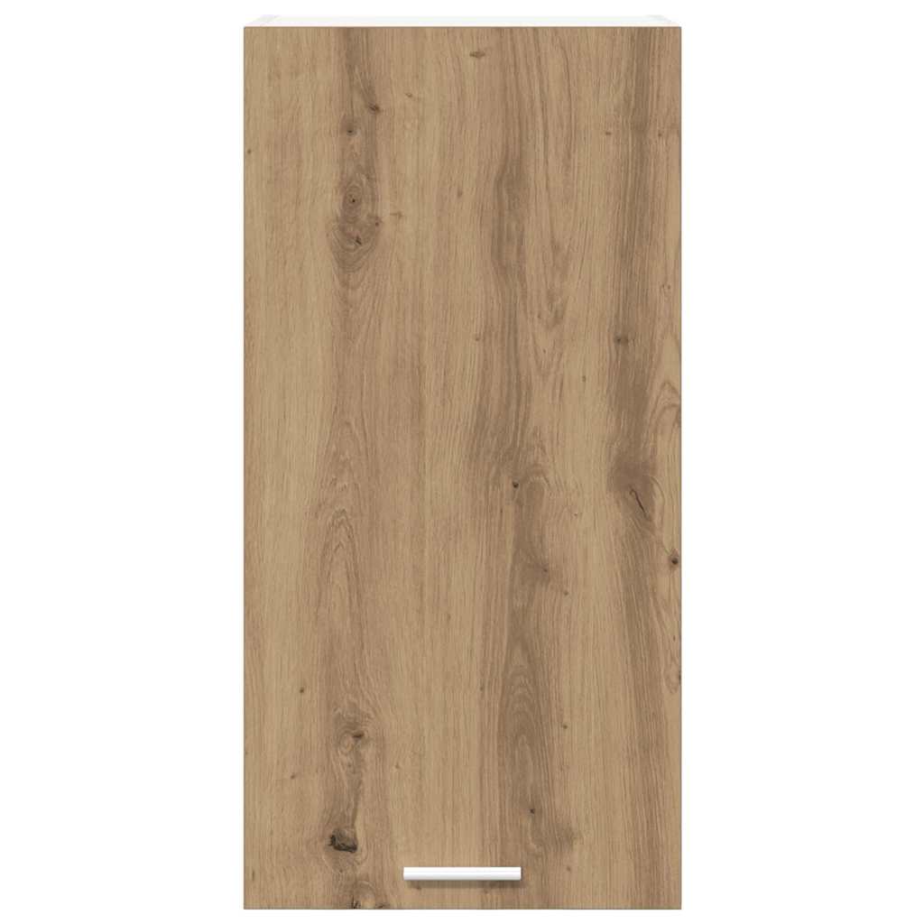 vidaXL Hanging Cabinet with Door Artisan Oak and White 40 x 31 x 80 cm