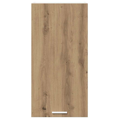 vidaXL Hanging Cabinet with Door Artisan Oak and White 40 x 31 x 80 cm