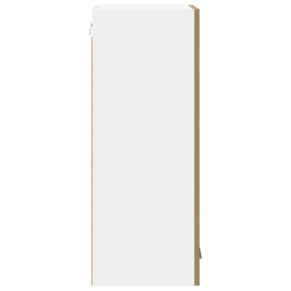 vidaXL Hanging Cabinet with Door Artisan Oak and White 40 x 31 x 80 cm