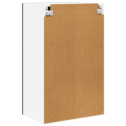 vidaXL Hanging Cabinet with Door Black Oak and White 50 x 31 x 80 cm