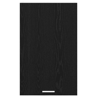 vidaXL Hanging Cabinet with Door Black Oak and White 50 x 31 x 80 cm