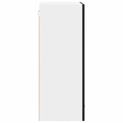 vidaXL Hanging Cabinet with Door Black Oak and White 50 x 31 x 80 cm