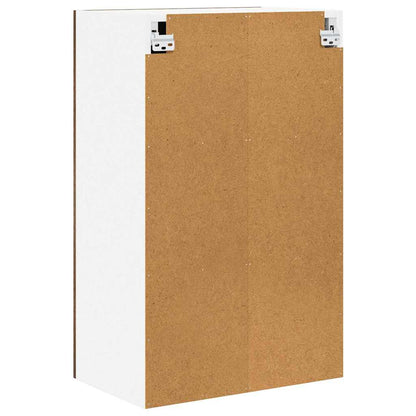 vidaXL Hanging Cabinet with Door Smoked Oak and White 50 x 31 x 80 cm