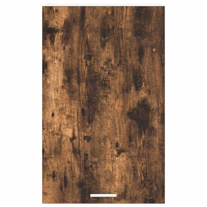 vidaXL Hanging Cabinet with Door Smoked Oak and White 50 x 31 x 80 cm