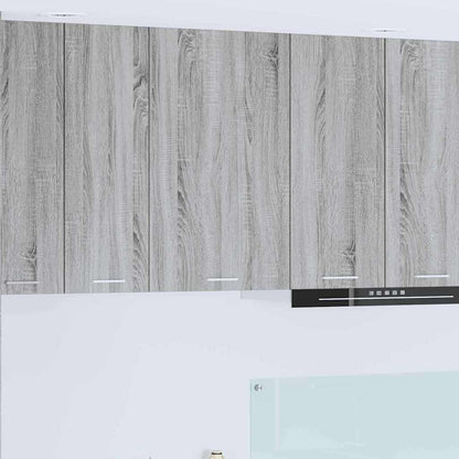 vidaXL Hanging Cabinet with Door Grey Sonoma and White 50 x 31 x 80 cm