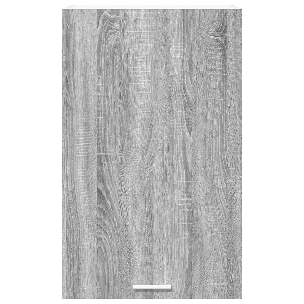 vidaXL Hanging Cabinet with Door Grey Sonoma and White 50 x 31 x 80 cm