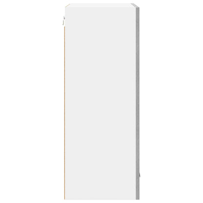 vidaXL Hanging Cabinet with Door Grey Sonoma and White 50 x 31 x 80 cm