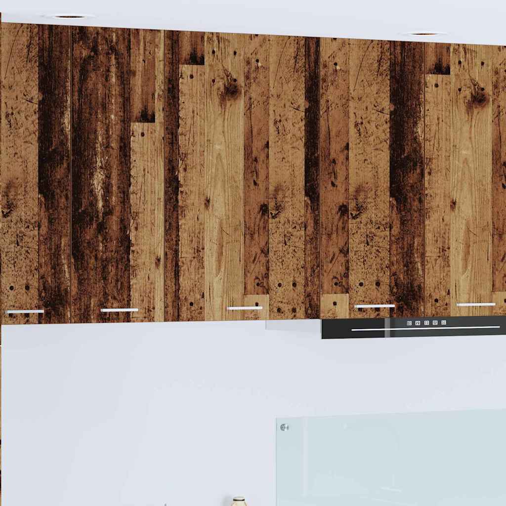 vidaXL Hanging Cabinet with Storage Old Wood and White 50 x 31 x 80 cm
