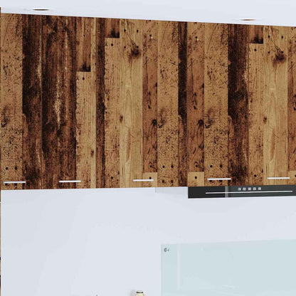 vidaXL Hanging Cabinet with Storage Old Wood and White 50 x 31 x 80 cm
