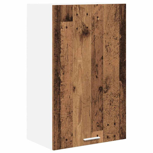 vidaXL Hanging Cabinet with Storage Old Wood and White 50 x 31 x 80 cm