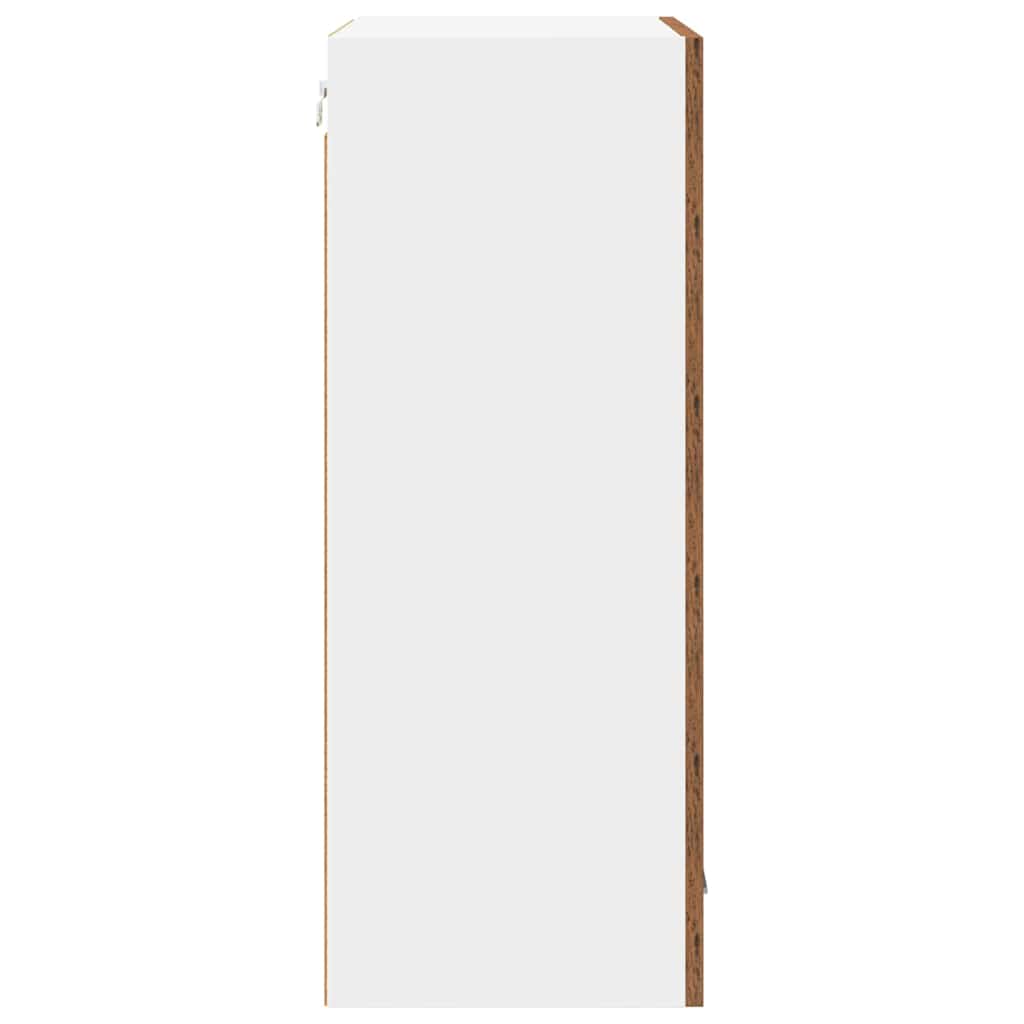 vidaXL Hanging Cabinet with Storage Old Wood and White 50 x 31 x 80 cm
