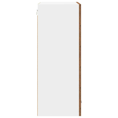 vidaXL Hanging Cabinet with Storage Old Wood and White 50 x 31 x 80 cm
