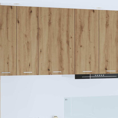 vidaXL Hanging Cabinet with Door Artisan Oak and White 50 x 31 x 80 cm