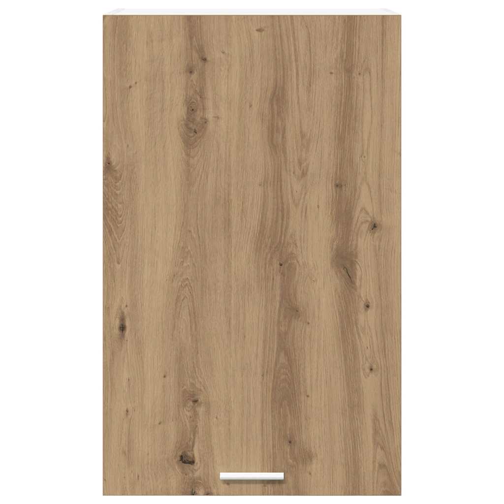 vidaXL Hanging Cabinet with Door Artisan Oak and White 50 x 31 x 80 cm