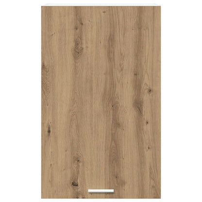 vidaXL Hanging Cabinet with Door Artisan Oak and White 50 x 31 x 80 cm