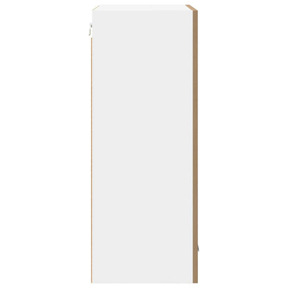 vidaXL Hanging Cabinet with Door Artisan Oak and White 50 x 31 x 80 cm