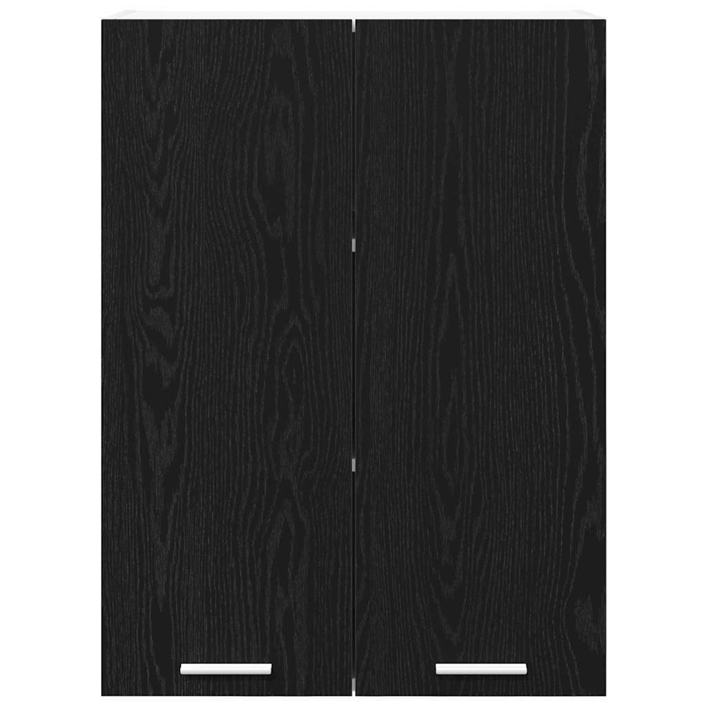vidaXL Hanging Cabinet Black Oak 60 x 31 x 80 cm Engineered Wood
