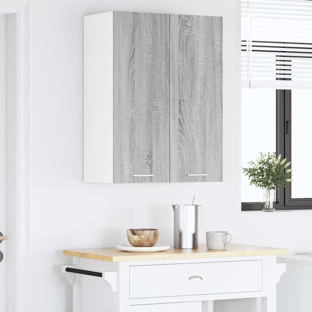 vidaXL Hanging Cabinet Grey Sonoma 60 x 31 x 80 cm Engineered Wood