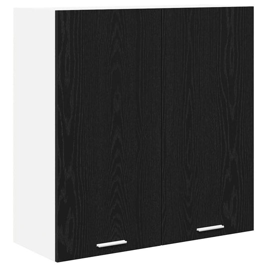 vidaXL Hanging Cabinet Black Oak 80 x 31 x 80 cm Engineered Wood