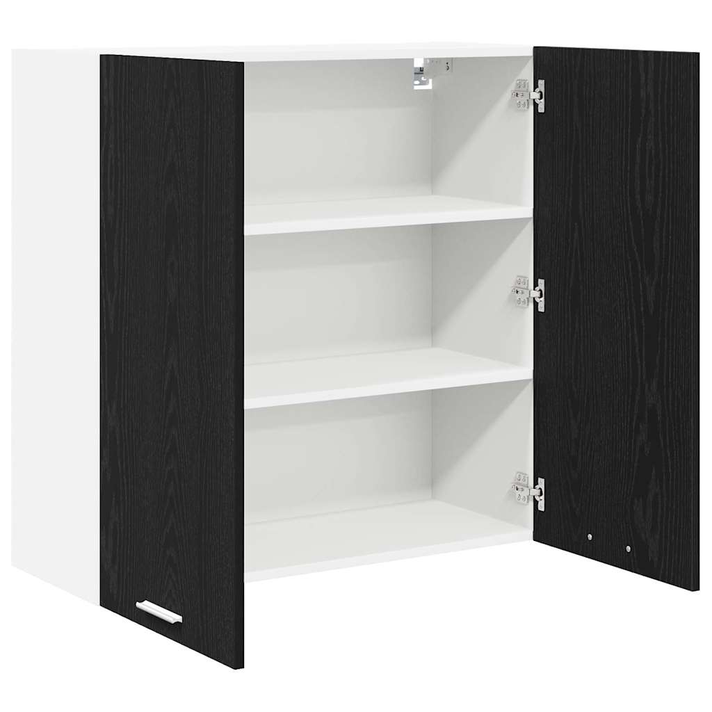 vidaXL Hanging Cabinet Black Oak 80 x 31 x 80 cm Engineered Wood