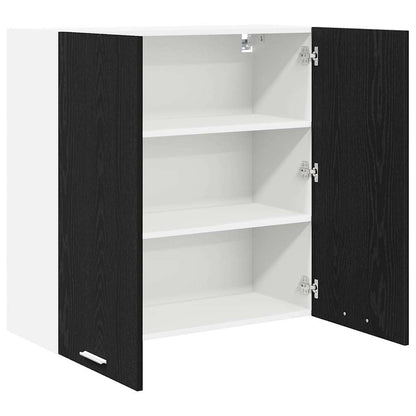 vidaXL Hanging Cabinet Black Oak 80 x 31 x 80 cm Engineered Wood