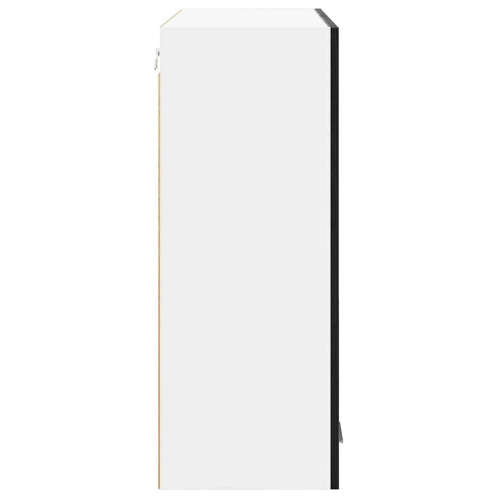 vidaXL Hanging Cabinet Black Oak 80 x 31 x 80 cm Engineered Wood
