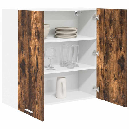 vidaXL Hanging Cabinet Smoked Oak 80 x 31 x 80 cm Engineered Wood
