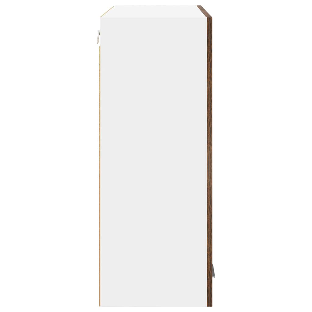 vidaXL Hanging Cabinet Riga Smoked Oak 80 x 31 x 80 cm Engineered Wood