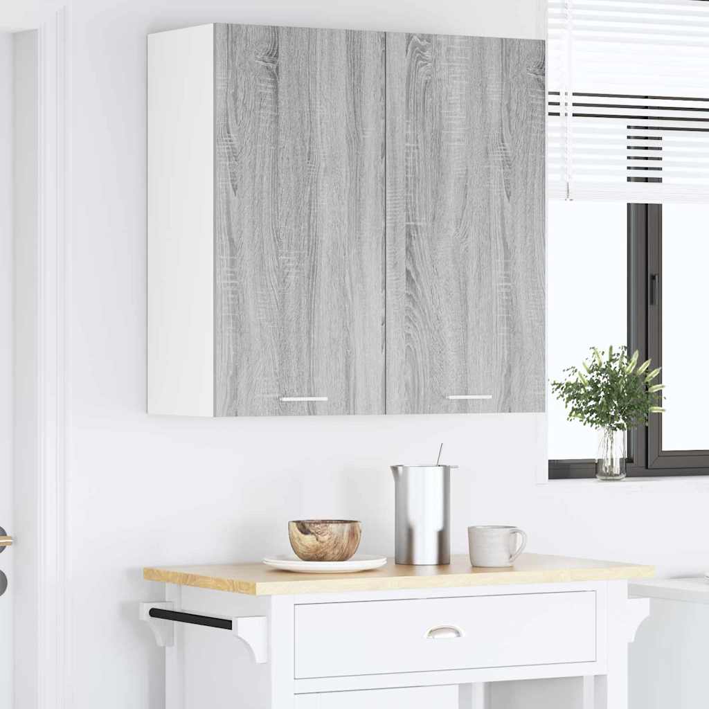 vidaXL Hanging Cabinet Grey Sonoma 80 x 31 x 80 cm Engineered Wood