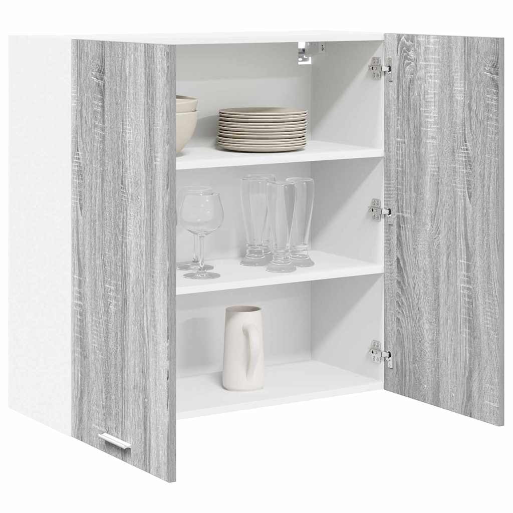 vidaXL Hanging Cabinet Grey Sonoma 80 x 31 x 80 cm Engineered Wood