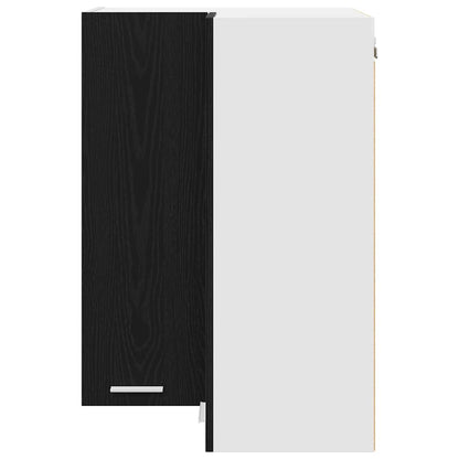 vidaXL Hanging Cabinet Black Oak and White 57 x 57 x 80 cm